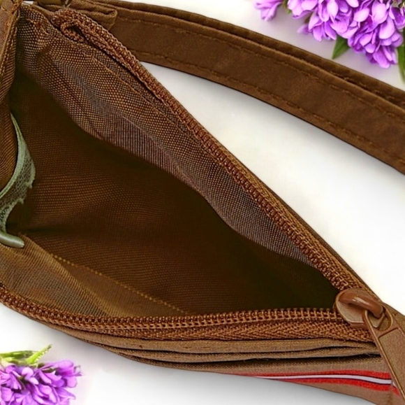 Victoria's Secret PINK New Card Case Keychain Wallet with Zip Closure, Brown - Picture 3 of 9